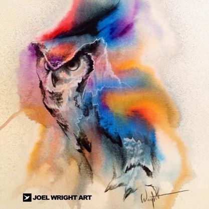professortennant:  Joel Wright Art—Tattoo Artist based out of Texarkana, TX (but travels all over Texas as well) blows my fucking mind with these watercolor tattoos and I’m saving up now so I can get that owl tat.