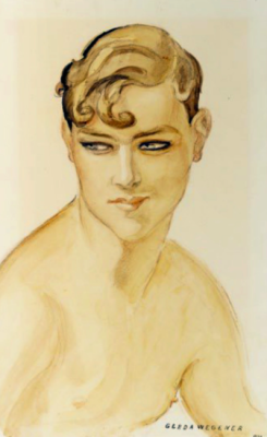Ein-Bleistift-Und-Radiergummi: Gerda Wegener ‘Young Man, Bare Chested’ 1938.