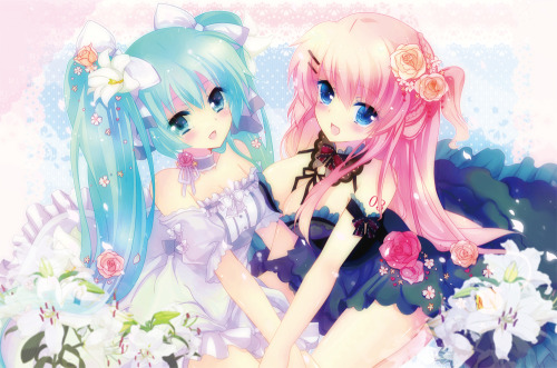 vocalolicandy:    ミクルカと結婚！■冬コミ表紙  