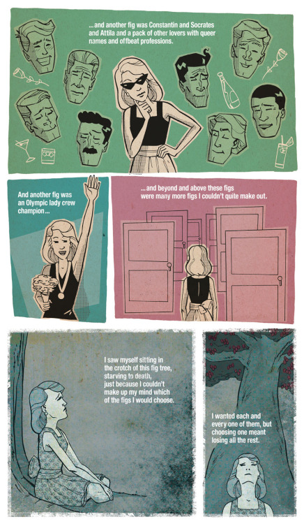 house-reptargaryen:  zenpencils:  SYLVIA PLATH ‘The fig tree’  I need to reread this book 