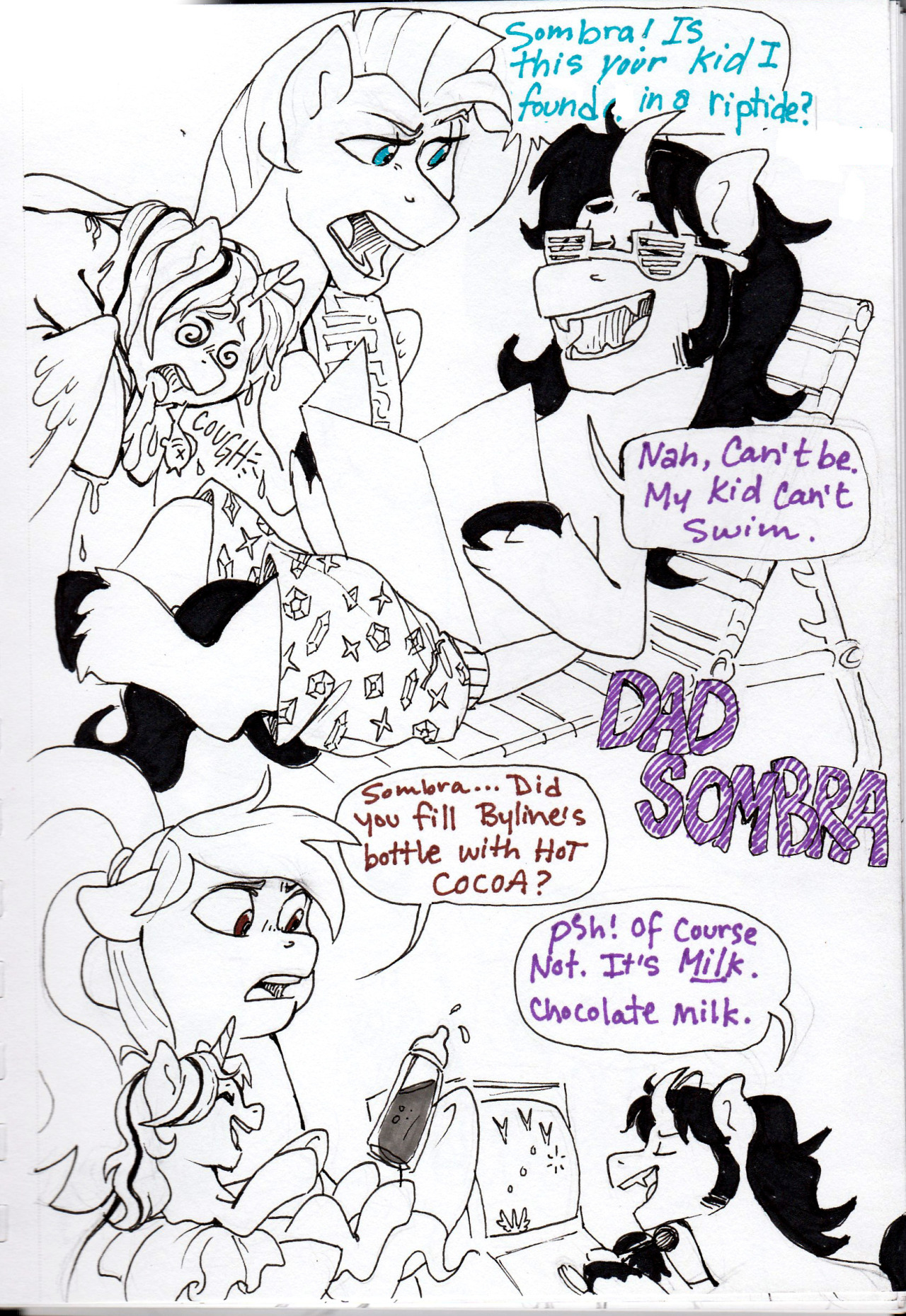 ask-wiggles:moonraven-sparrow-summerpalette:Another Sombra/Coffee parents Doodle