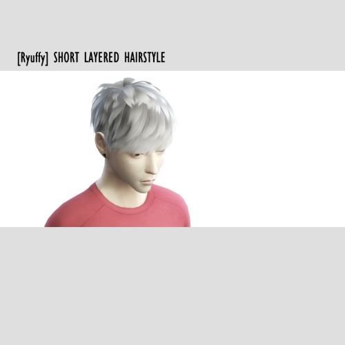 simblrryuffy: [Ryuffy] Short Layered Hairstyle ( Male, SIMS 4 ) hatstyles are available. Download: