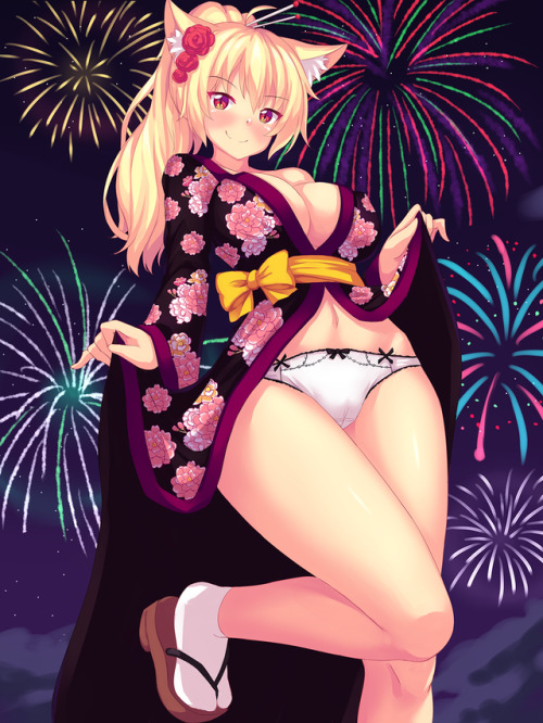 nottykittytiffy: summer yukata!! :3