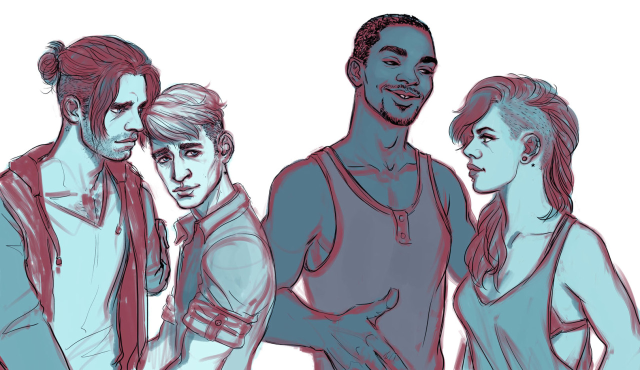 stonelions:  contemporary 20-somethings au where they’re all bffs and have little