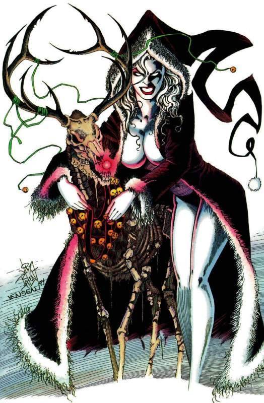 naughtyhalloweenart:Lady Death Holidaze by Jim Balent