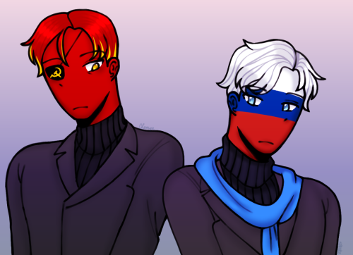 Hello! This Time I Wanted To Change Their Designs, And This Time, I Drew Russia Older, And Changed Their