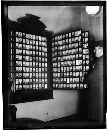 Police Headquarters, The &ldquo;Rogue&rsquo;s Gallery,&rdquo; Jacob A. Riis, ca. 1890 A 