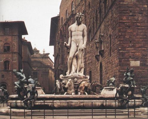 centuriespast:AMMANATI, BartolomeoFountain of Neptune1559-75Marble and bronzePiazza della Signoria, 