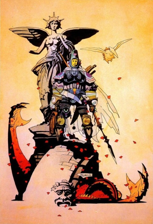 as-warm-as-choco:Moebius’ “ARZACH” illustrated by Mike Mignola !