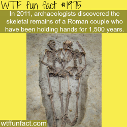 wtf-fun-factss:  Roman couple holding hands