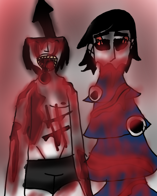 Is It Alright If You Drew Clockman And Pines From Frostbite V3: Red Ice, Also, Clockman Is The Heavy
