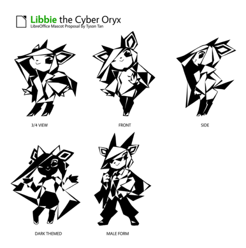 Libbie the Cyber OryxLibbie is my entry to LibreOffice mascot contest. If you like her, please give 