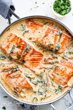 foodffs:  Creamy Garlic Butter Tuscan SalmonFollow for recipesGet your FoodFfs stuff here