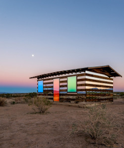 escapekit:  Lucid Stead American artist Phillip K Smith III created an installation With some mirrors, LED lights, custom built electronic equipment, and Arduino programming, Smith transformed a 70-year-old homesteader shack into an architecture piece