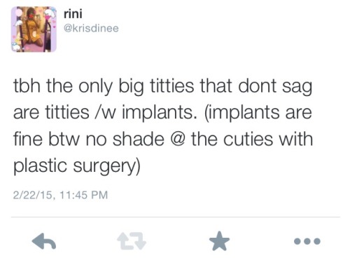 darlingkuma:a short PSA on titties!!! This blog fully supports ALL female titties