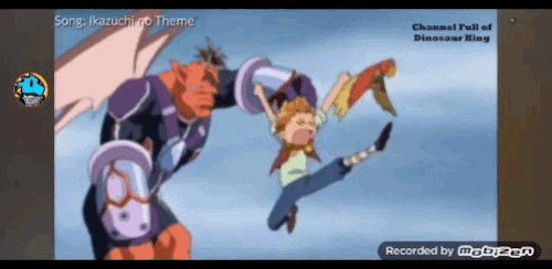 Dinosaur King DIGIMON AU Gabro And Agnimon