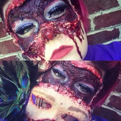 mayhemandlove:  l-ux-e:  #HalloweenMakeup #Masquerade #SpecialFx  Shut the fuck up omg Monica you are fucking perfection