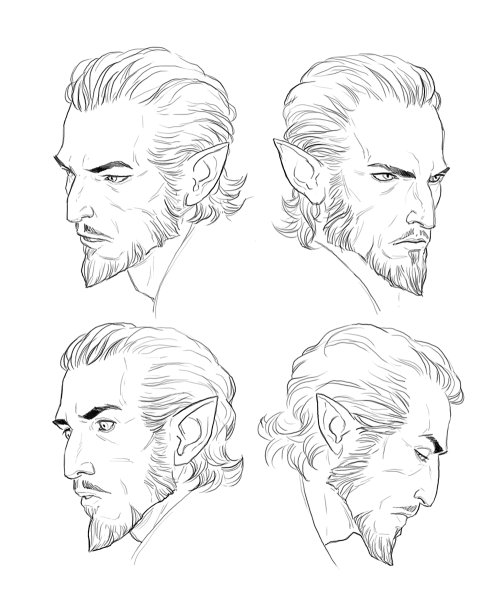 moar Vic :&gt; a bit of face studies to settle on his face structure.  