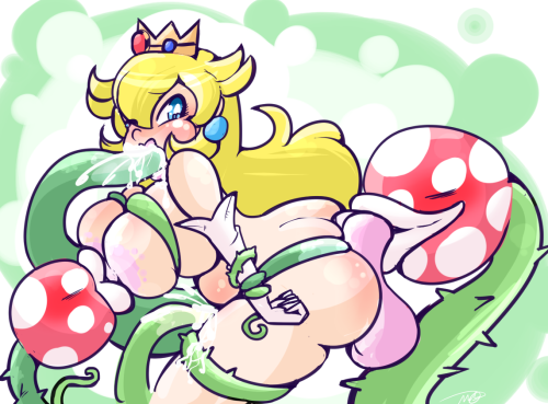 chattqueenkik:  A Peachy gardening picture dedicated to my fav nintendo-lady drawer sanka-tetsu