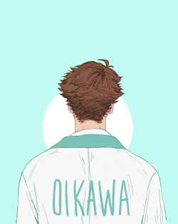 ohmilk:  Ahhh I know lots of artists have drawn something like this but I really believe his character symbolizes different types of strengths and the strong back of a well built captain and leader. Hope we have another great year of Haikyuu!! with Oikawa