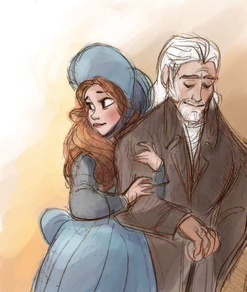 willowwaves94: Cosette and Valjean.