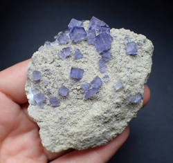 hematitehearts:  Purple Fluorite on MatrixLocality: