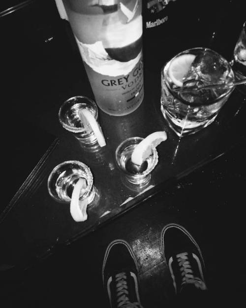 Where the hell are my friends. #cheers #tequila #josecuervo #shoegame #vans #OldSkool #shot (at Hide