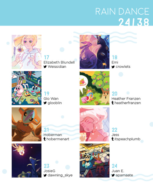 raindancezine:  ARTIST LIST ANNOUNCEMENT  And here we have it, one day early: OUR ARTIST LIST!! Than