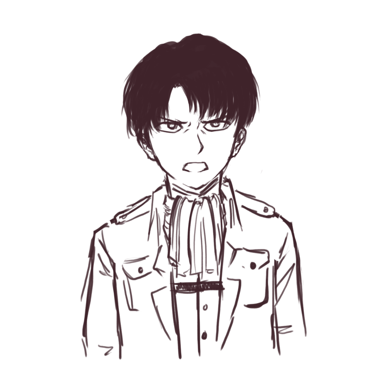 apetitan:  my random doodles of levi in different hairstyles lol (eren’s, erwin’s