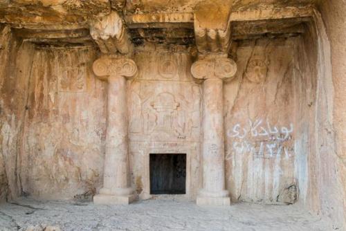 classicalmonuments:The Tomb of Cyaxares (Ashkawt-i Qizqapan (Kurdish: The Cave of the Ravisher)