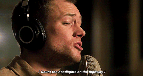 jensenackesl:Taron’s actually singing in the film and he is so convincing and his voice is incredibl