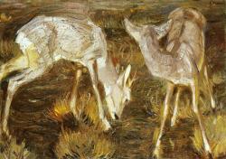 lionofchaeronea:  Deer at Dusk, Franz Marc,