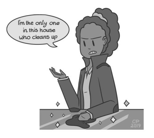 She will go insane if she sees as much as a single dust particle in her house