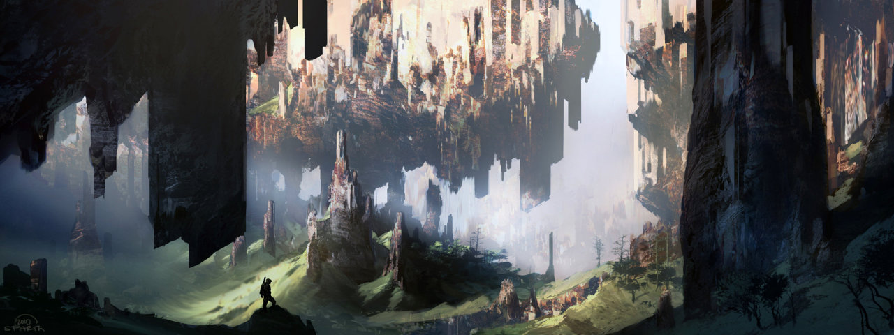 cinemagorgeous:  Concept art for the HALO universe by artist Nicolas Bouvier. You
