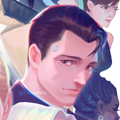 I did the cover art for @ra9zine ‘s DBH charity zine! I’ve included my process gif below.You can pre