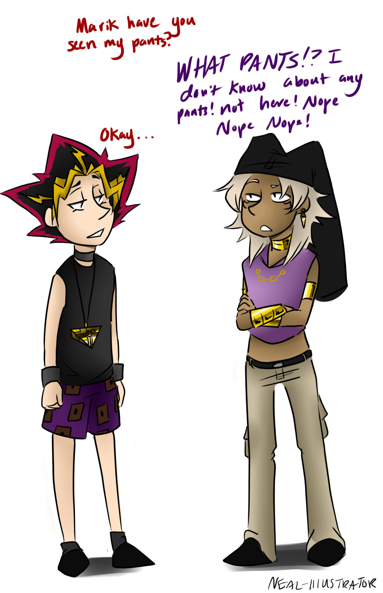neal-illustrator:  He just wanted his pants back. (a parody of the hilarious book