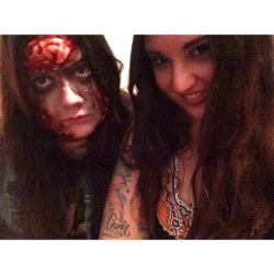 So a Grunge Zombie and a Native American walk into a bar&hellip;. @xrachelskyex always slays the Halloween game. 🎃 #babysistaaa