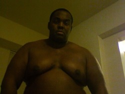 bigfatblackchubbyfan:  keep eating  Mmmm let me help u with that cock