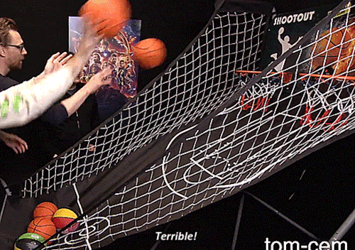 Basketball Tom Shows off his Ball Skills (plus his Competitive Handshake) Bonus Hand Veinage™ &amp; 