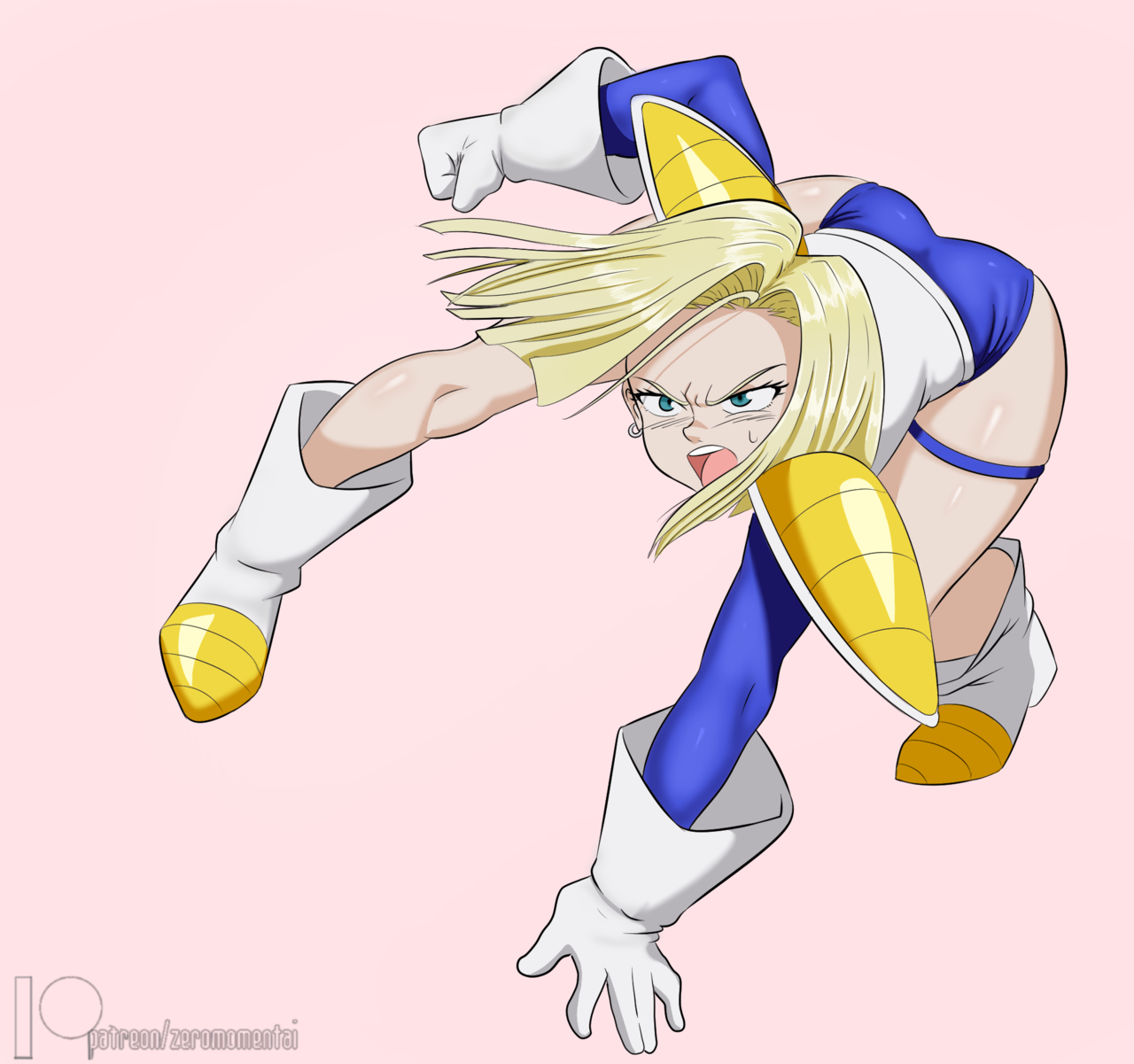 grimphantom2:  ninsegado91:  zeromomentaii:  Drew sayian armor, Android 18.  I like