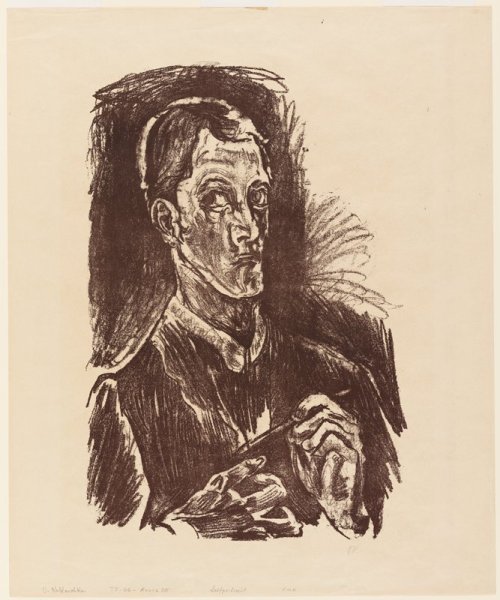 Self-Portrait, Oskar Kokoschka, 1914, Minneapolis Institute of Art: Prints and DrawingsSize: 18 x 12
