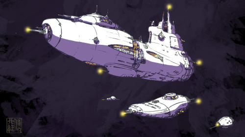 joshuafu19900124:just another afternoon to draw some spaceship