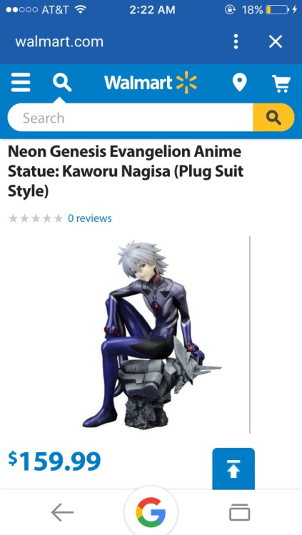summerislizardking:  You can order this “neon genesis Evangelion anime statue” from Walmart   I’ll raise your kaworu with this asuka body pillow you can order from sears