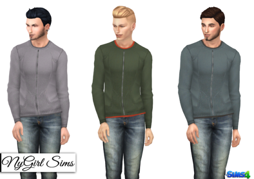 Double Layered Zip Up Sweater. This zip up was inspired by a Diesel sweater made for TS3. While