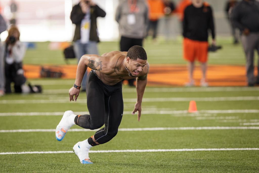 Josh Stewart, 2014 Oklahoma State pro day.