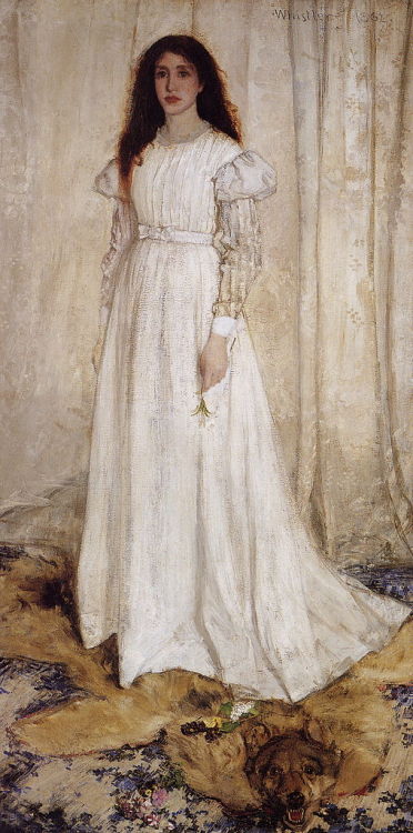 James McNeill Whistler, Symphony in White, No. 1: The White Girl, 1861-62, oil on canvas. This was W