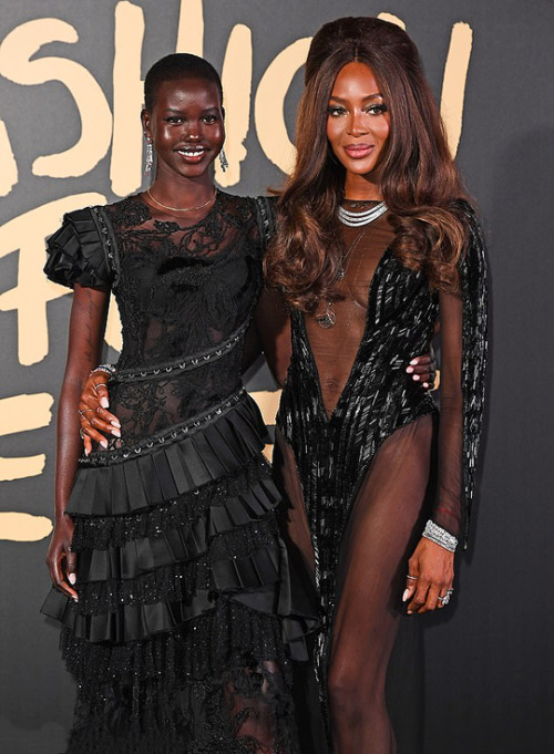 accras:  Adut Akech and Naomi Campbell at Fashion For Relief London 2019, 9/14/19