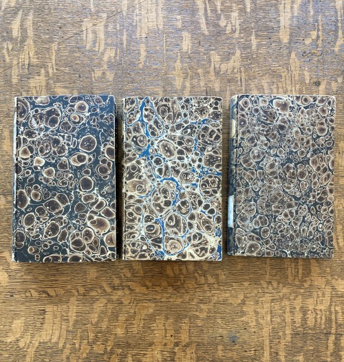 Marbled Monday–Camouflage!Three 19th-century volumes by the German philosopher Hegel are doing