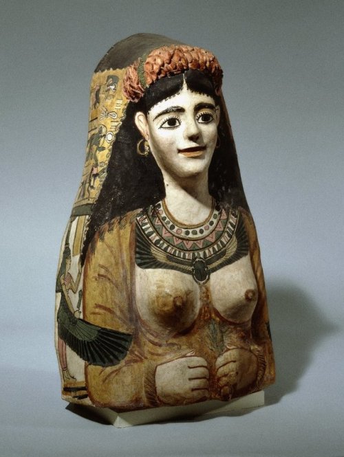 theancientwayoflife:~ Mask of a woman.Date: A.D. 100-120Place of origin: EgyptPeriod/culture: Roman 