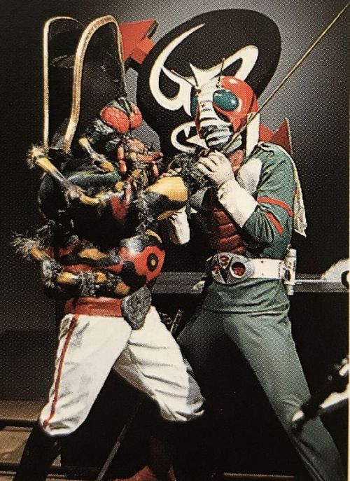 himitsusentaiblog: Kamen Rider V3 battles Spider Napoleon in 1974′s Kamen Rider X. いや、これってv3ですやん